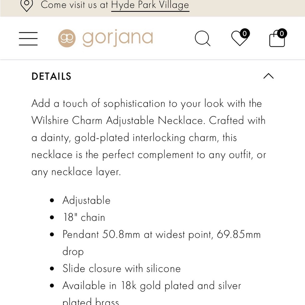 Gorjana Gold Circle Necklace - Picture 2 of 6
